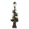 5ft. Pre-Lit LED Holiday Decorated Lamp Post With Greenery & Ornaments